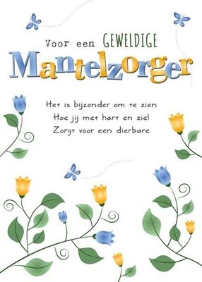 Voor een geweldige mantelzorger