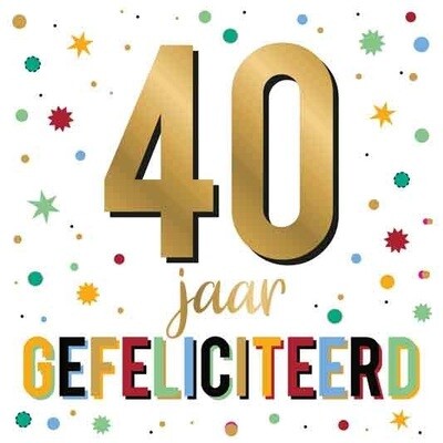 40 jaar Gefeliciteerd