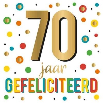 70 jaar Gefeliciteerd