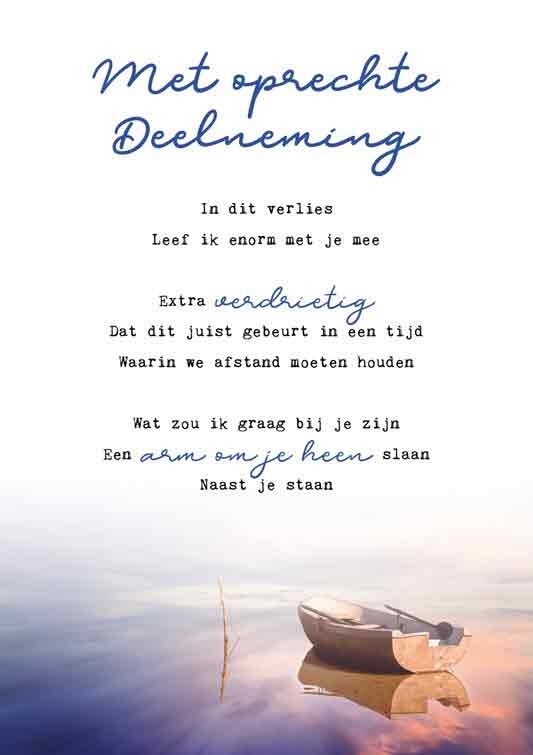 Met oprechte deelneming