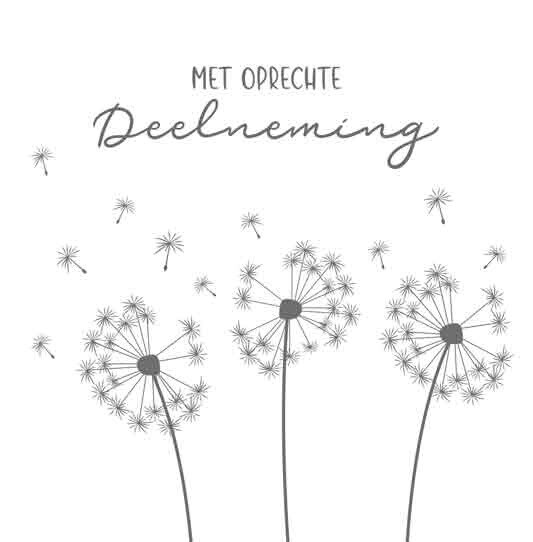 Met oprechte deelneming