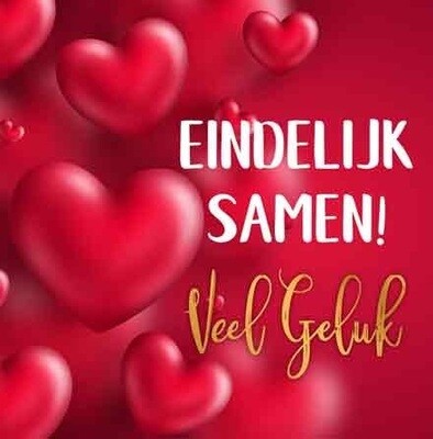 Eindelijk samen! Veel geluk