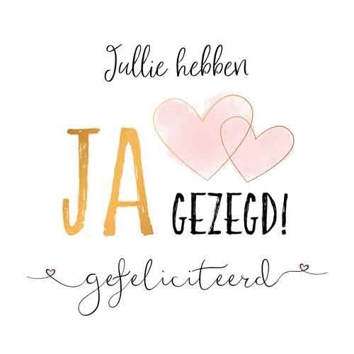 Jullie hebben ja gezegd! Gefeliciteerd