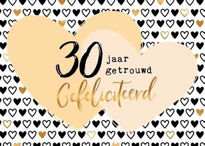 30 jaar getrouwd Gefeliciteerd