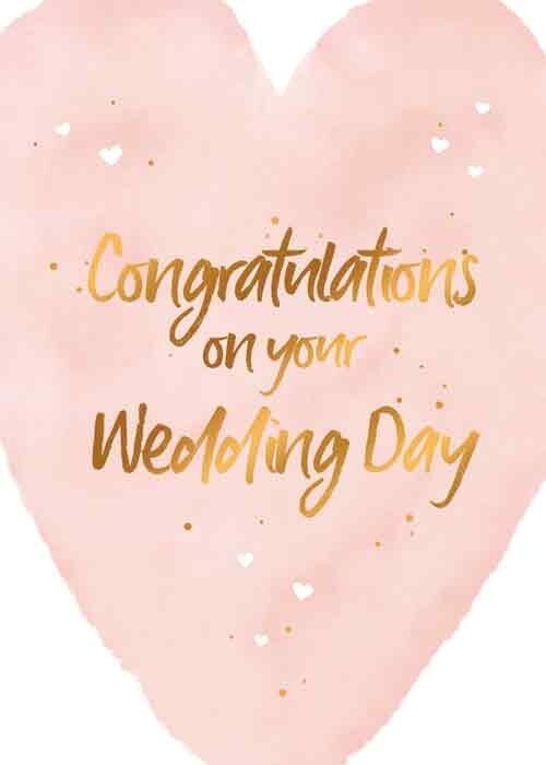 Congratulations on your wedding day