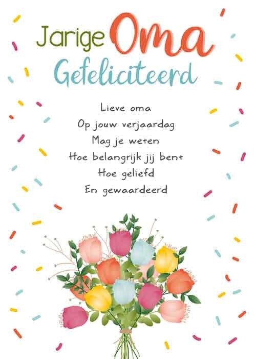 Jarige Oma Gefeliciteerd