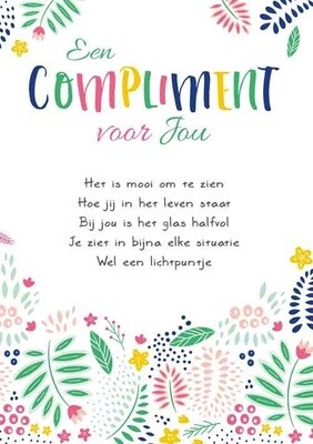 Een compliment voor jou