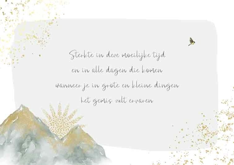 Sterkte in deze moeilijke tijd