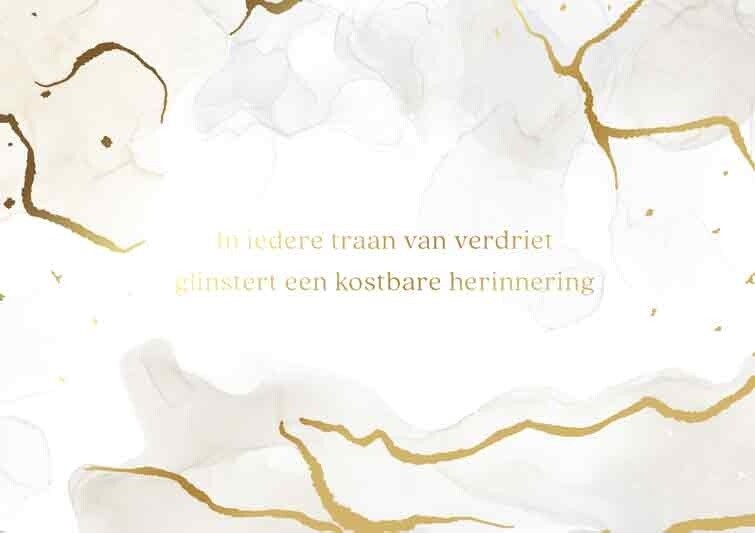 In iedere traan van verdriet