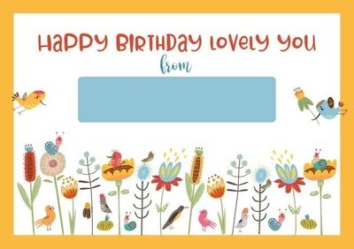 Happy birthday lovely you from Schoten