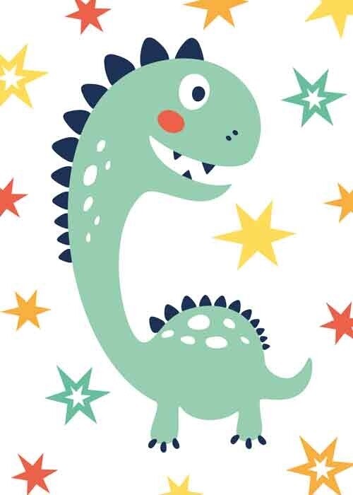 Dinosaurus met sterretjes