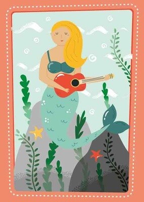 Zeemeermin met gitaar