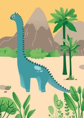 Dinosaurus in landschap