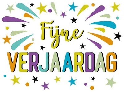 Fijne verjaardag