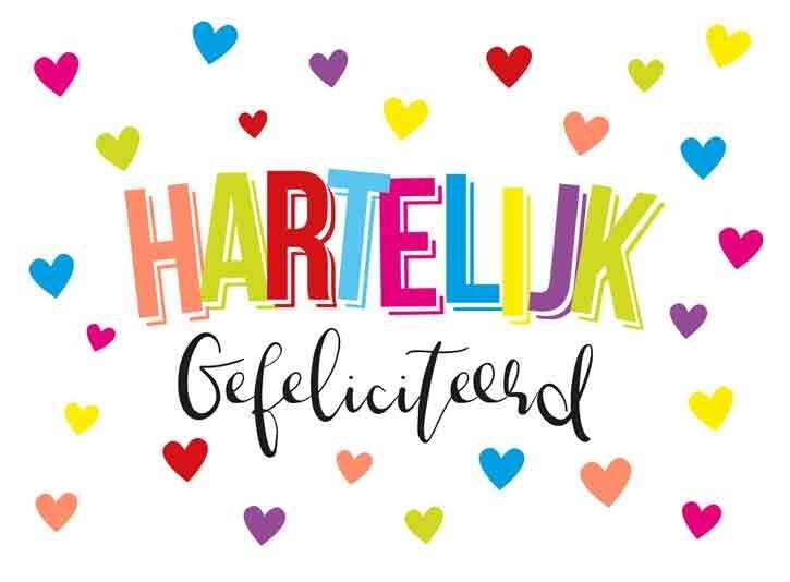 Hartelijk gefeliciteerd