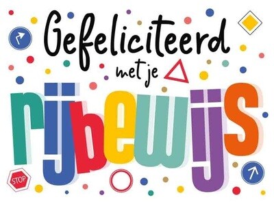Gefeliciteerd met je rijbewijs