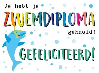 Je hebt je zwemdiploma gehaald Gefeliciteerd!