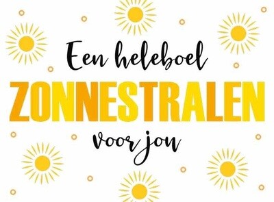 Een heleboel zonnestralen voor jou