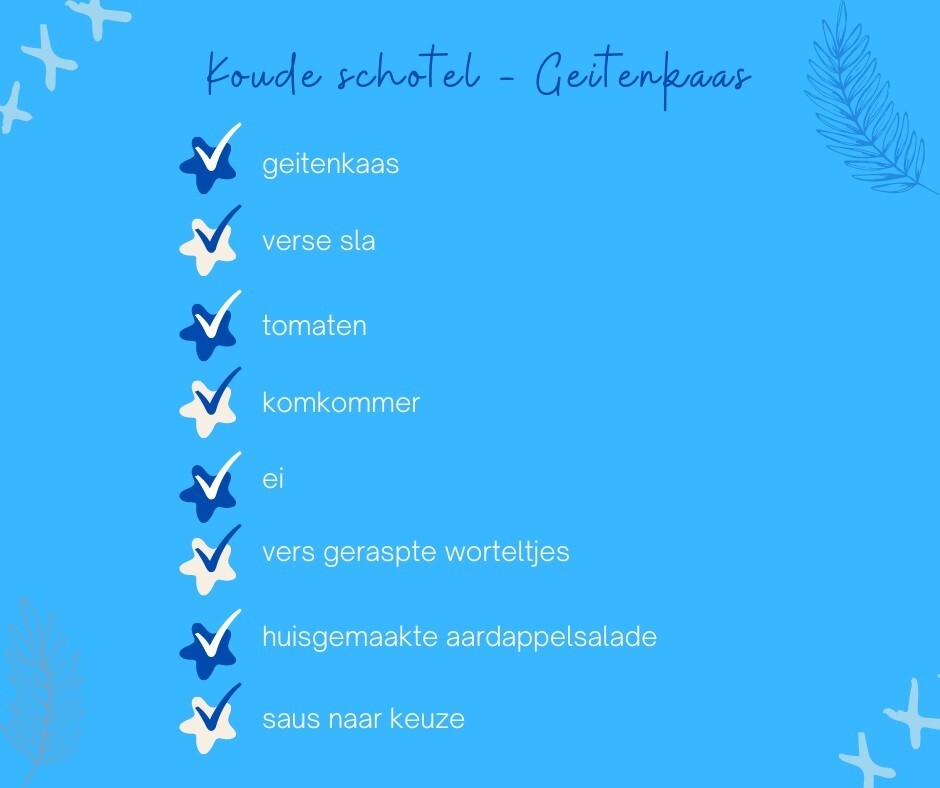 Koude schotel met geitenkaas