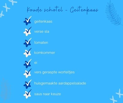 Koude schotel met geitenkaas