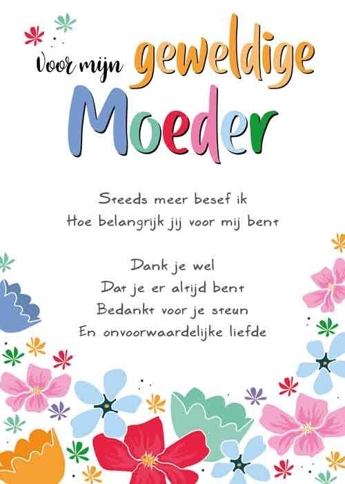 Voor mijn geweldige moeder