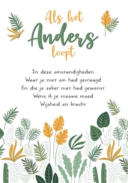 Als het anders loopt