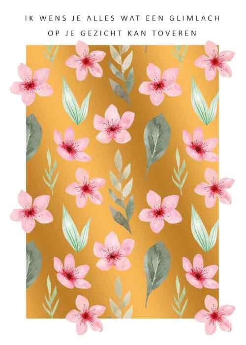 Ik wens je alles wat een glimlach op je gezicht kan toveren
