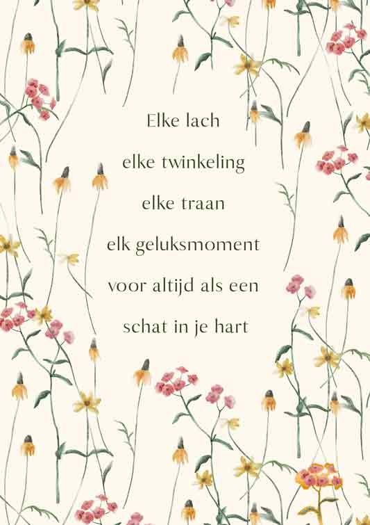 Elke lach, elke twinkeling