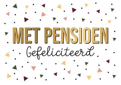 Met pensioen Gefeliciteerd