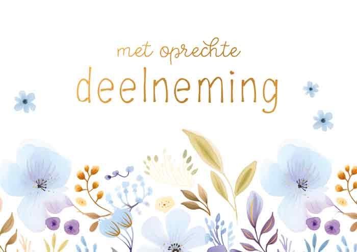 Met oprechte deelneming