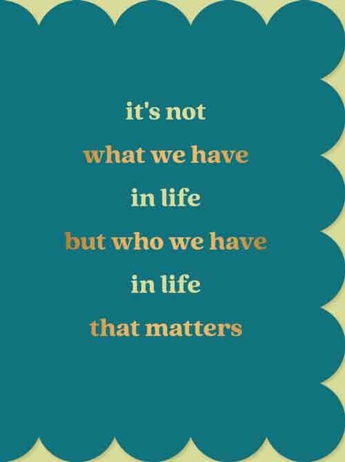 It&#39;s not what we have in life