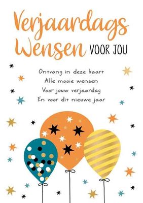 Verjaardagswensen voor jou