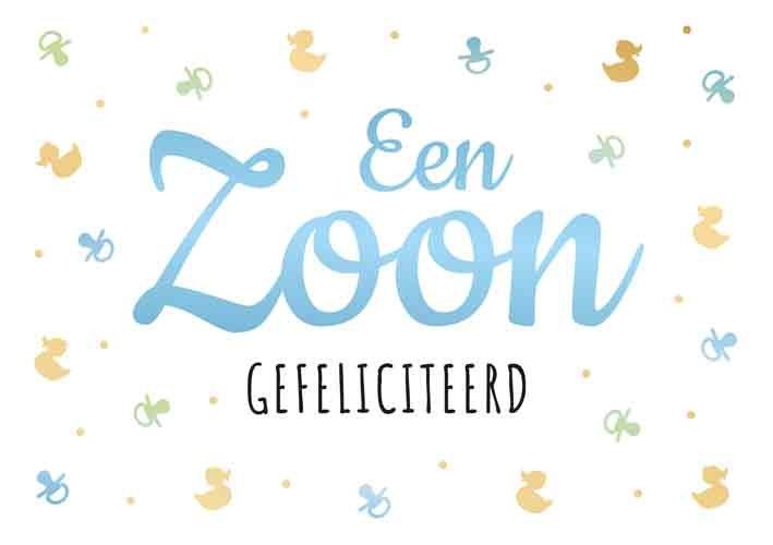 Een zoon gefeliciteerd