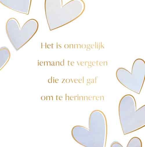 Het is onmogelijk iemand te vergeten