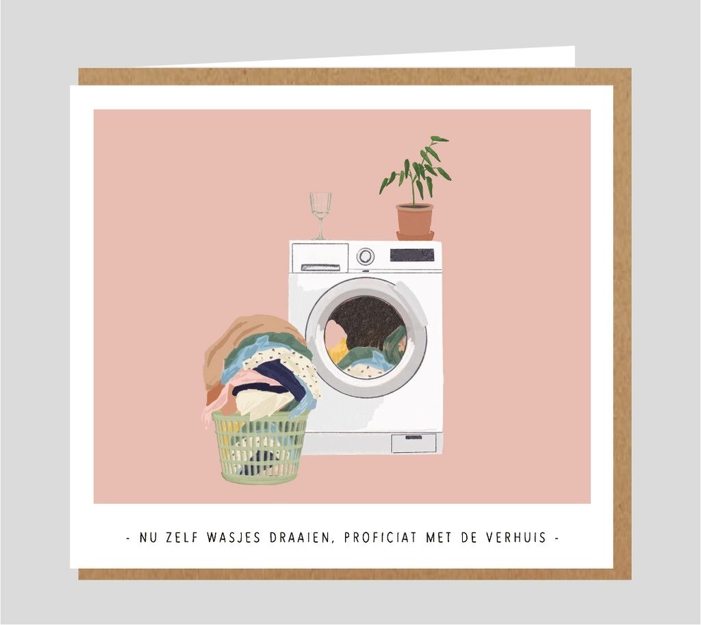 Nu zelf wasjes draaien, proficiat met de verhuis
