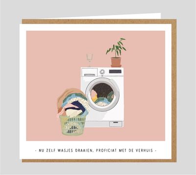 Nu zelf wasjes draaien, proficiat met de verhuis