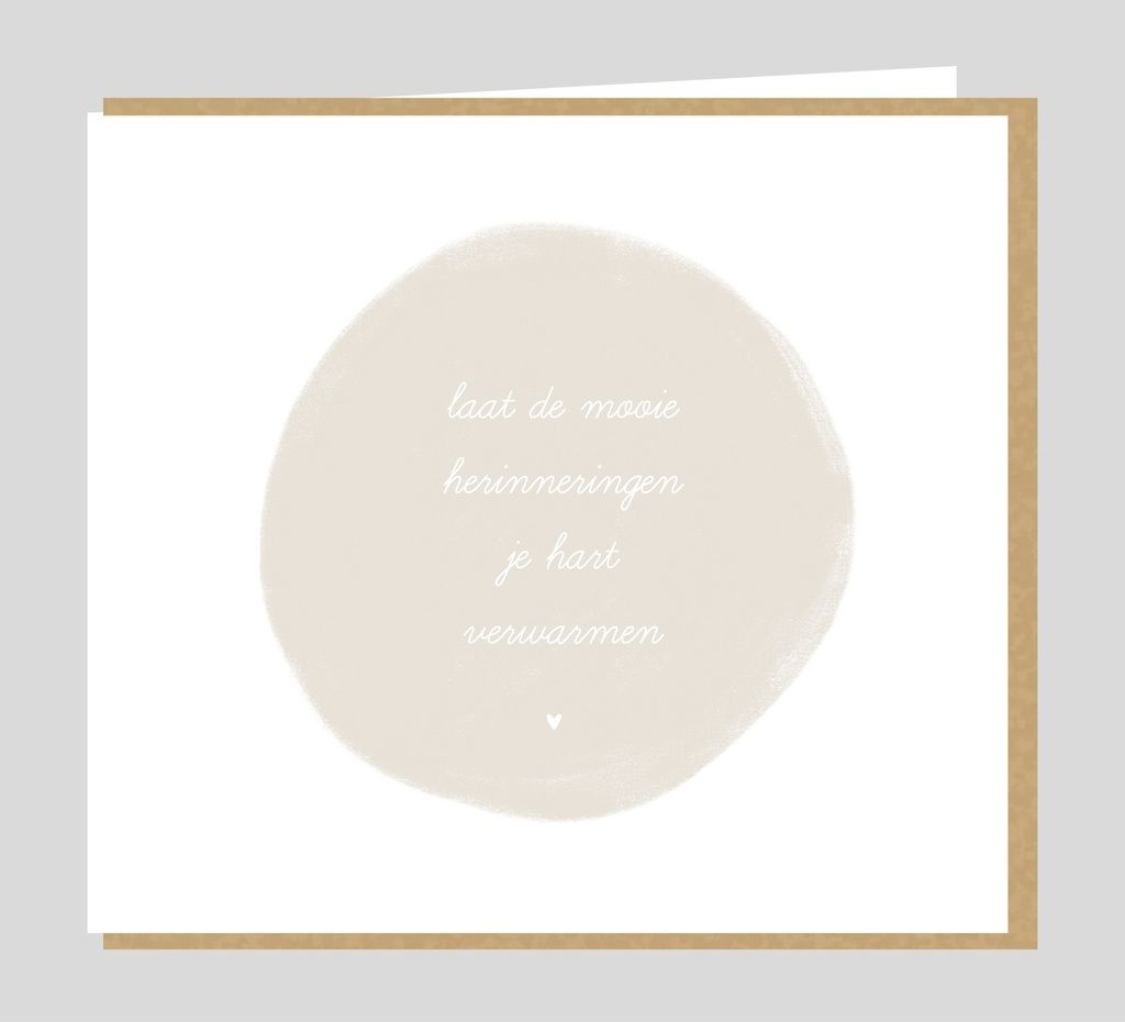 Laat de mooie herinneringen