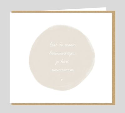 Laat de mooie herinneringen