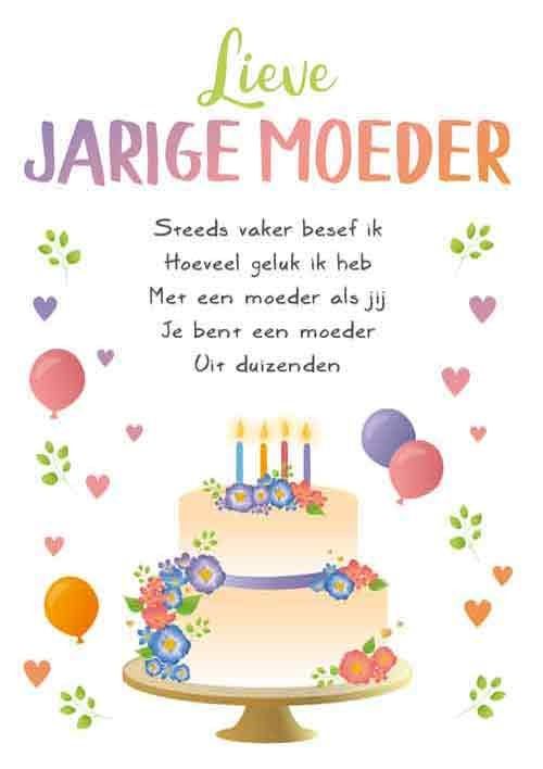 Lieve jarige moeder