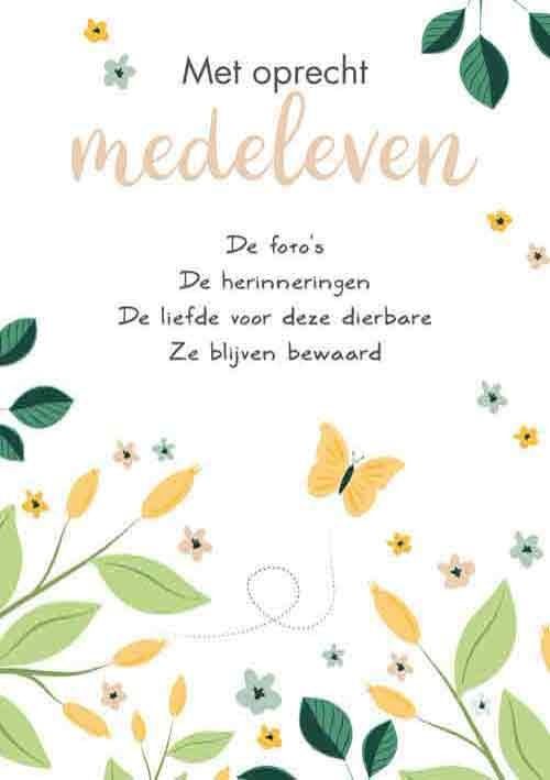 Met oprecht medeleven