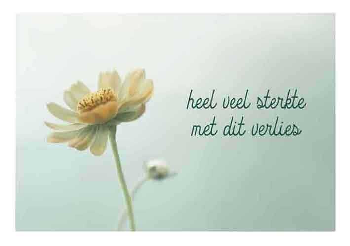 Heel veel sterkte met dit verlies