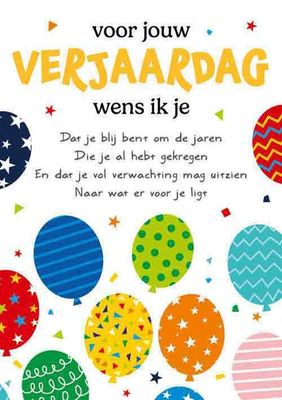 Voor jouw verjaardag wens ik je