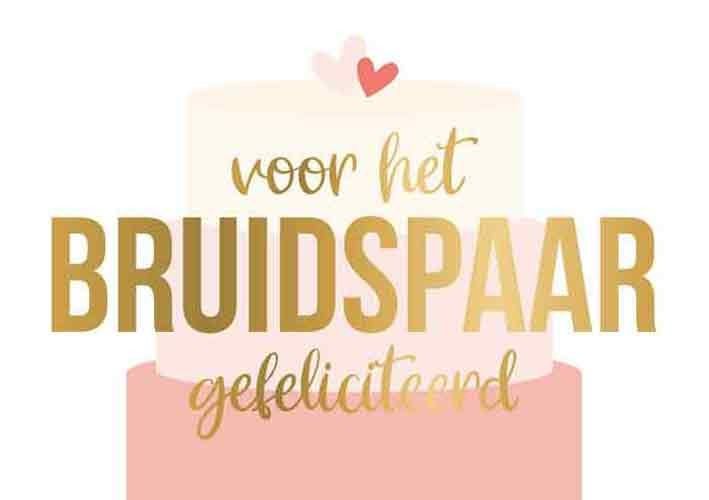 Voor het bruidspaar gefeliciteerd
