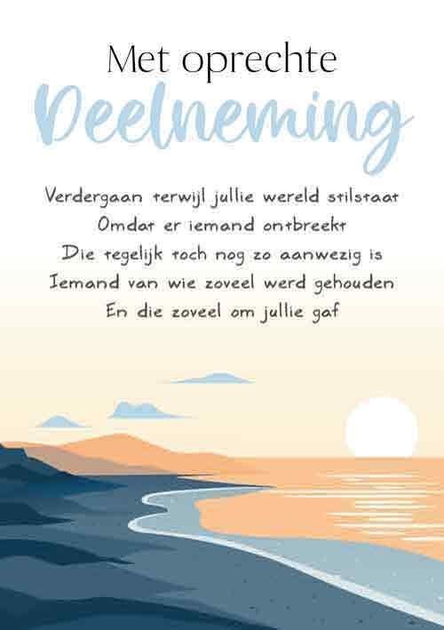 Met oprechte deelneming