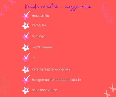 Koude schotel met mozzarella