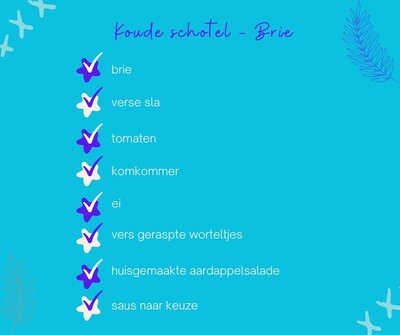 Koude schotel met brie