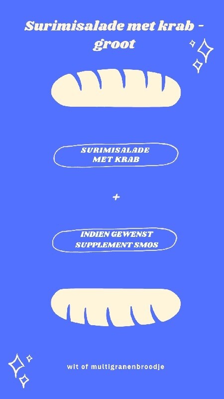 Surimisalade met krab - groot