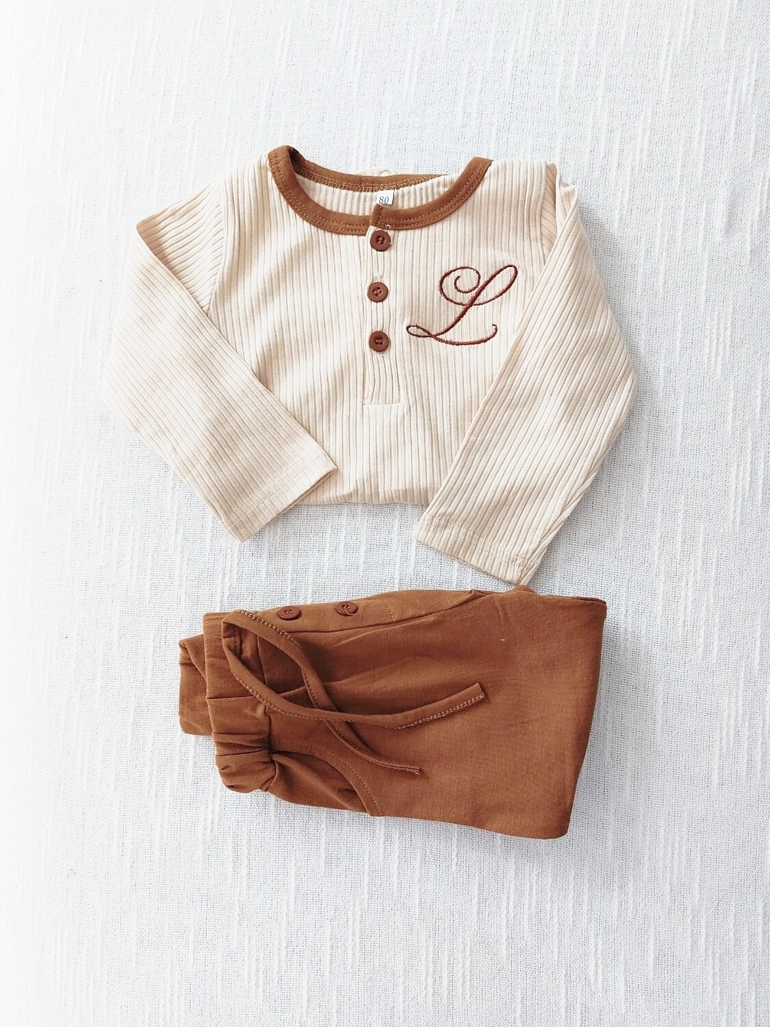 Personalised Crew Neck Tracksuit Brown