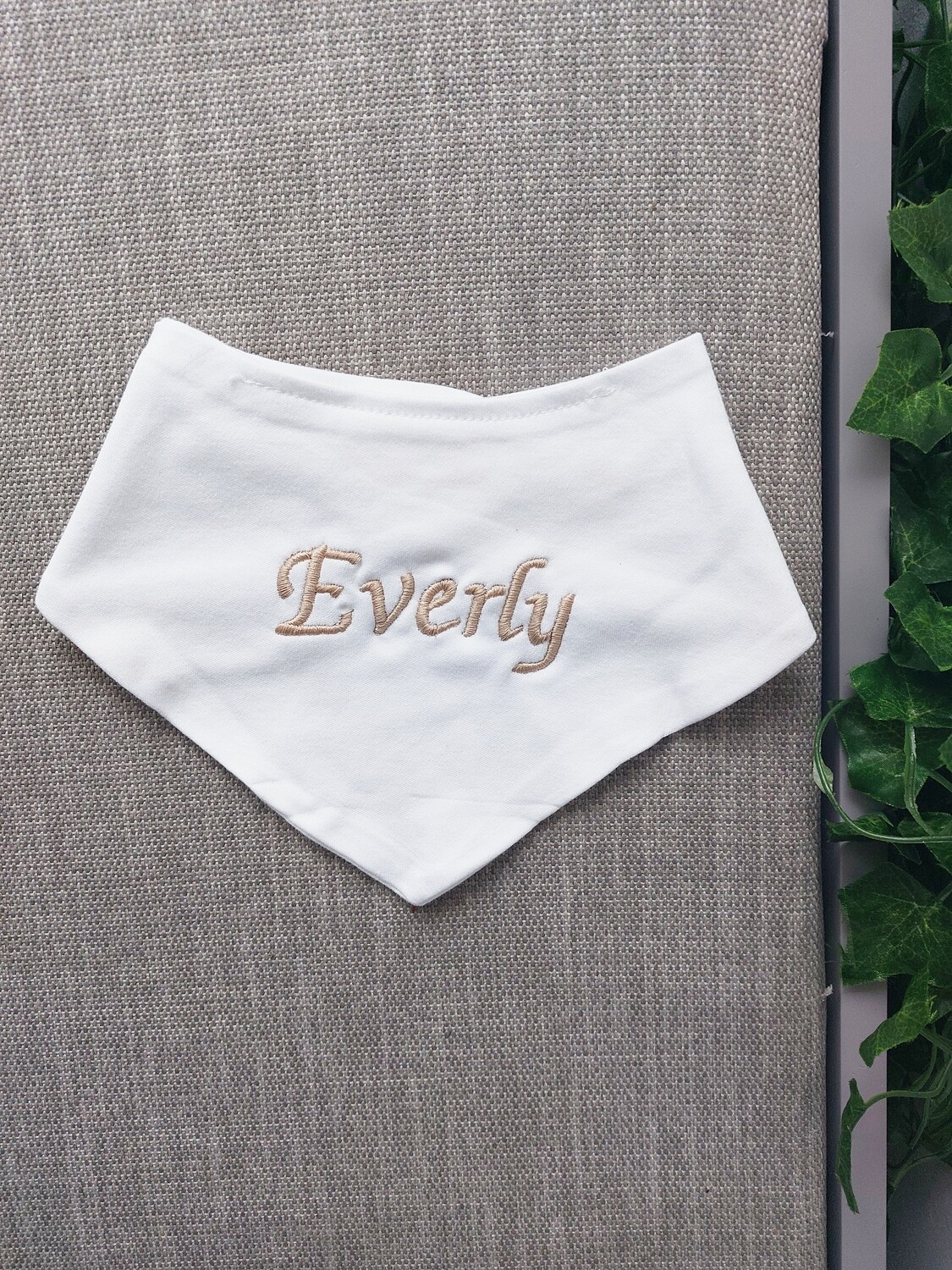 Personalised Bandana Bib White
