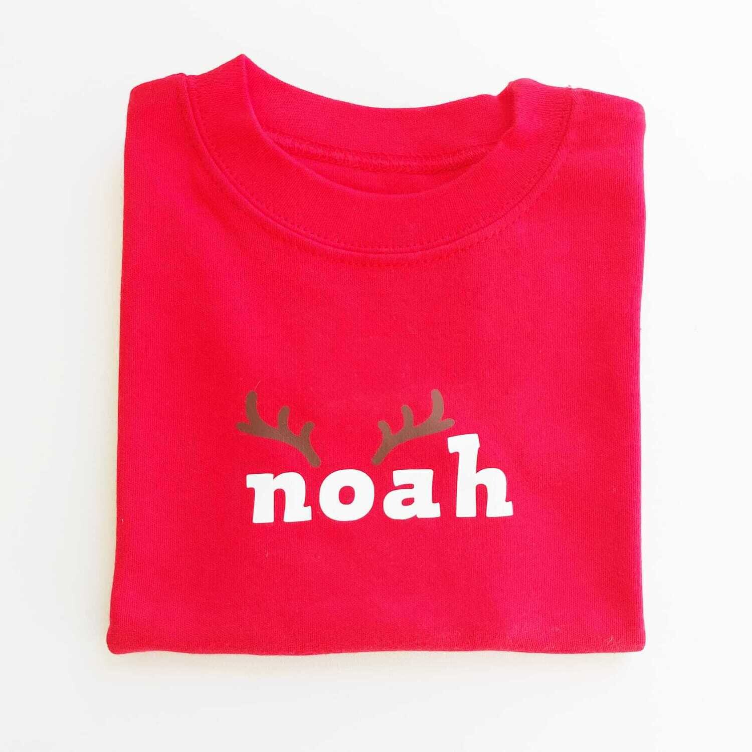 Reindeer Antlers Top Red - Child